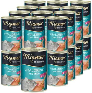 shumee Mokra hrana za mačke MIAMOR VITALDRINK s tuno 24 x 135 ml