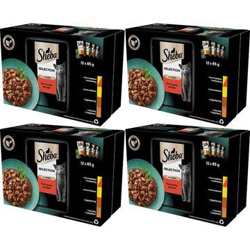 shumee Sheba mokra hrana za mačke mešanica okusov 48 x 85 g