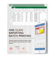 shumee Tiskalnik etiket Niimbot B21 S bele barve