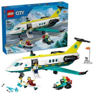slomart LEGO CITY 60465 Reševalno letalo, 403 deli, 4 minifigure