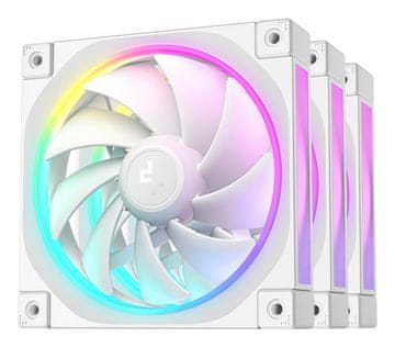 DEEPCOOL DeepCool FL12 WH-3 v 1 Računalniški ventilator 12 cm Bela 3 kosi