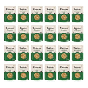 shumee APPLAWS Piščančji file z beluši v juhi - mokra hrana za mačke - 24 x 70 g