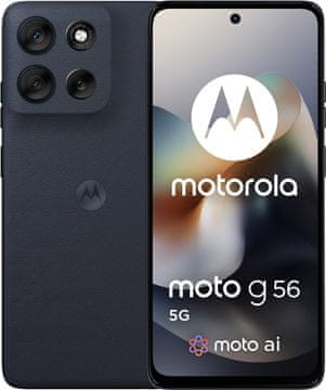 shumee Pametni telefon Motorola Moto G56 5G 8/256 GB črne barve Oyster