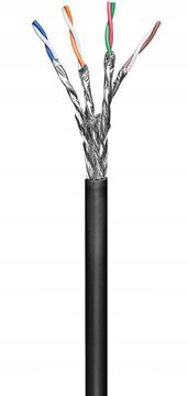 MicroConnect S/FTP CAT6 zunanji 100m črne barve