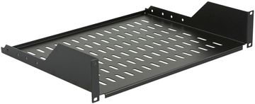 2U 19" 350 mm montažna polica za omaro RACK, črna, RAS210BL