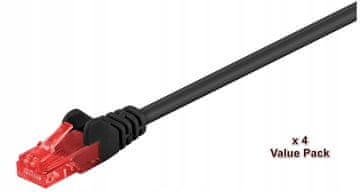 MicroConnect MicroConnect U/UTP CAT6 20M črne barve 4 kosi