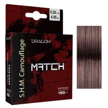 shumee DRAGON SHMCamouflage Match line 0,18 mm/4,10 kg 150 m rjavo-črna |PDF-31-27-018