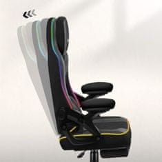 BLACK Huzaro RGB Black Mesh gaming stol