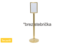 Securit by Vermes INFO okvir A4 za zlati USMERJEVALNI STEBRIČEK z vrvjo RSSIGNA4PG