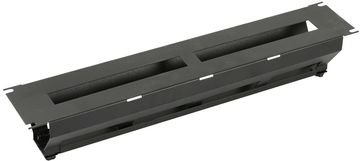 2U 19" Rack Tidy Panels s pokrovom, črne barve, RAO425BL