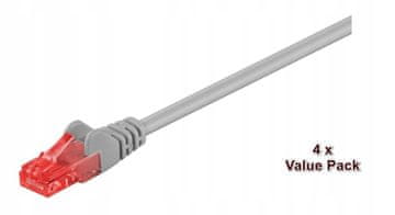 MicroConnect U/UTP CAT6 20m siv, 4-žilni kabel