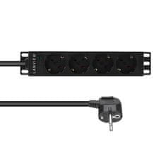 razdelilnik s 4 Schuko vtičnicami, 10'', 2 m kabel 3G1,5 mm2, svetlobni indikator, LVR-2MSCH-LIC-SCH4