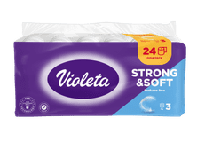 Violeta toaletni papir Pure&Strong, 3-slojni, bombaž, 24/1