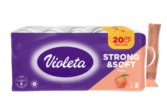Violeta Strong&Soft toaletni papir, 3-slojni, breskev, 20/1