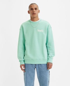 shumee Y4154 LEVIS RELAXD GRAPHIC CREW POSTER CHEST CREW Pulover COTTON M