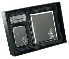 shumee Darilni komplet vžigalnika in cigaretnice Gentelo Salamandra