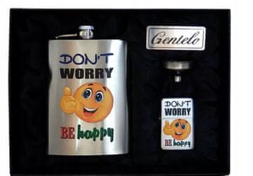 shumee Komplet termosice in bencinskega vžigalnika "BREZ SKRBI, BODI SREČEN" Gentelo