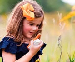 Motorola T42 walkie talkie komplet, 16 kanalov, doseg 4km, modro oranžen + dodatki