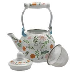 Čajnik s cedilom Rože 2l / indukcija / emajl, inox