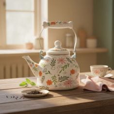 Čajnik s cedilom Rože 2l / indukcija / emajl, inox