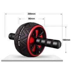 MG FitRoll trening kolo + podloga, črna/rdeča