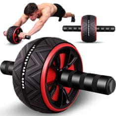 MG FitRoll trening kolo + podloga, črna/rdeča