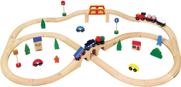 New Classic Toys VIGA Lesena železniška proga 49 kosov