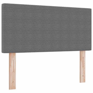 Vidaxl LED glava postelje Svetlo siva 80 cm Žametna tkanina