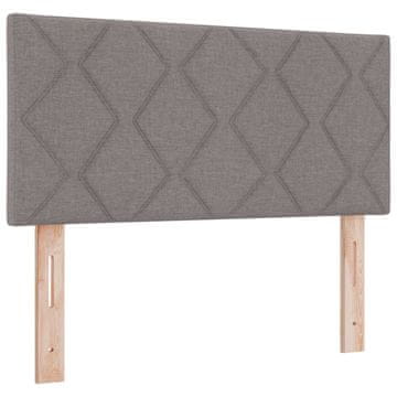 Vidaxl LED glava postelje Svetlo siva 90 cm blago
