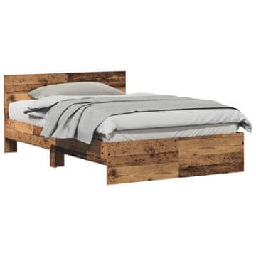 Vidaxl Konstrukcija postelje z vzglavjem Star les 193 x 125 x 70 cm