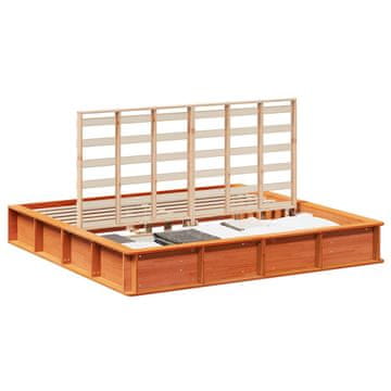 Vidaxl Konstrukcija postelje Voskast rjav 200 x 200 cm