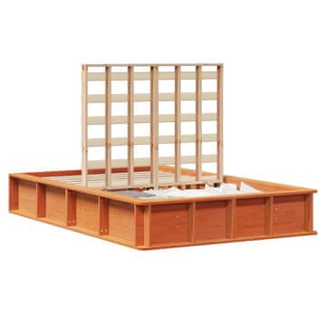 Vidaxl Konstrukcija postelje Voskast rjav 140 x 200 cm