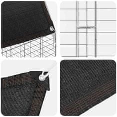 Vidaxl Kletka za piščance 2 pcs srebrna 600 x 100 x 210 cm