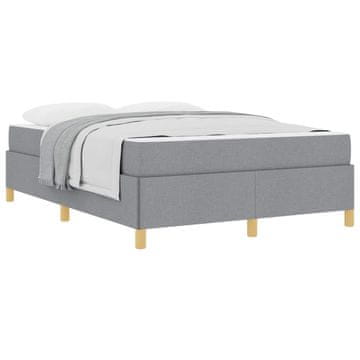 Vidaxl Konstrukcija postelje Svetlo siva 140 x 200 cm blago