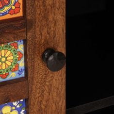 Vidaxl Strani šal s polico Oreh 90 x 33,5 x 75 cm Masiven les manga