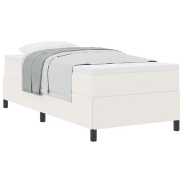 Vidaxl Postelja z vzmetnico Krem 100 x 200 cm Žametna tkanina