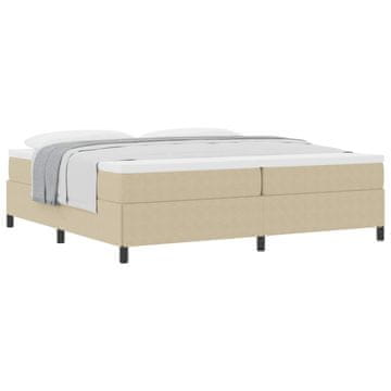 Vidaxl Postelja z vzmetnico Siva zelena 200 x 200 cm Žametna tkanina