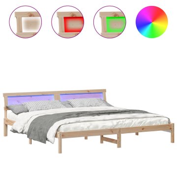 Vidaxl Konstrukcija postelje Rjava 180 x 200 cm Masivno borovo les