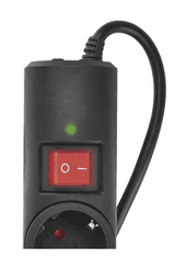 Emos P54214 prenapetostna zaščita – 3 vtičnice, 1,5 m, črna