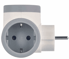 Emos P0077PD razdelilec 2×, 1×USB-A+1×USB-C, belo-sivo