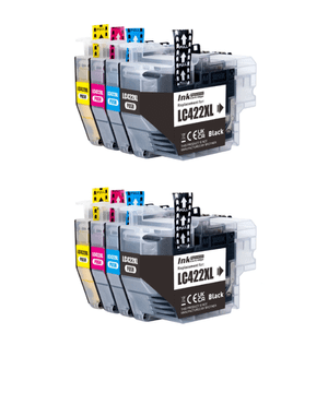 TiskajPoceni Kompatibilne kartuše Brother komplet 8x LC422XL / MFC-J5340DW, MFC-J5345DW, MFC-J5740DW, MFC-J6540DW, MFC-J6940DW 2X BK,C,Y,M