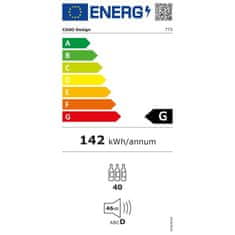 CASO WineChef Pro 40 črna vinska vitrina 70W