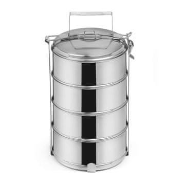 MONTINI GUERINO Posoda za prenos hrane, menažka 4-delna / 4x1L / inox