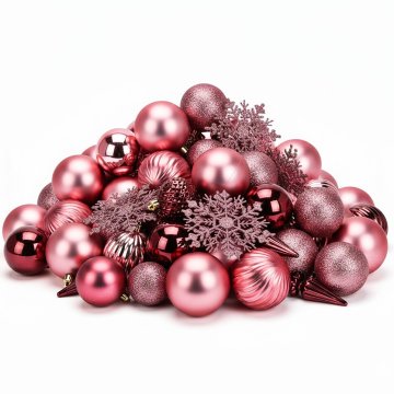 HOMESTYLING Komplet božičnih okraskov 57 kosov roza KO-CAN304060