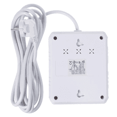 Maclean Razdelilec podaljšek MCE388W s 2 vtičnicami + 3xUSB, 3m, bel
