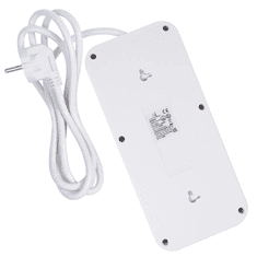 Maclean Razdelilec podaljšek MCE389W s 6 vtičnicami + 4xUSB, 1.5m, bel