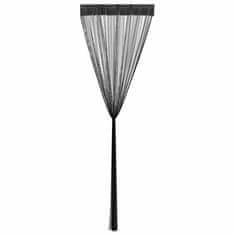 Vidaxl Zavese iz nitk 2 kosa 100x250 cm črne barve