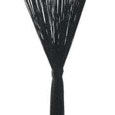 Vidaxl Zavese iz nitk 2 kosa 100x250 cm črne barve