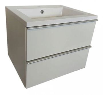 Nord produkt KOPALNIŠKA OMARICA Z UMIVALNIKOM AXE 60 CM, BELA POLSIJAJ