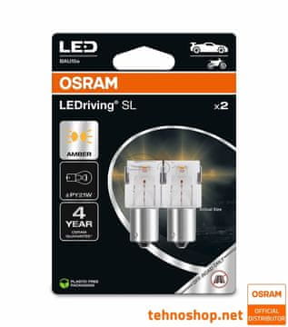 Osram ŽARNICA LED PY21W LEDriving SL 12V 1,3W 7507DYP-2BL BAU15s 2BL